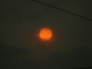 Smoke over the sun from Australian bush fires